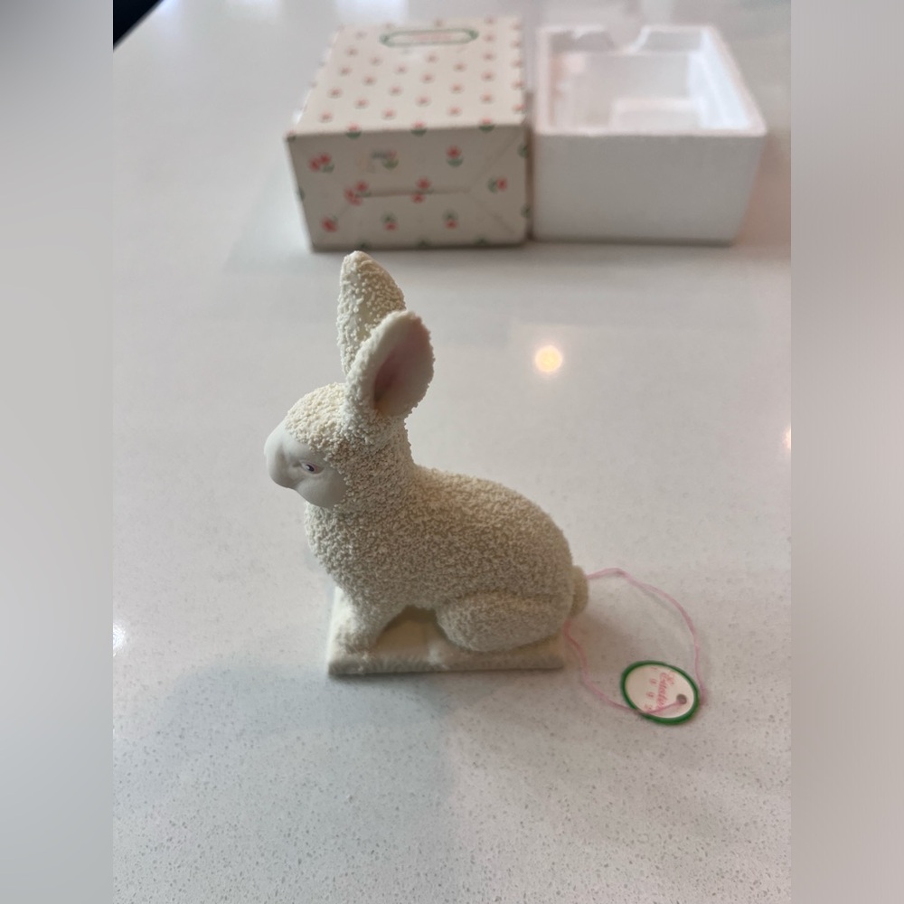 Vtg Dept 56 1992 Snowbunnies Rabbit Figurine In Original Box